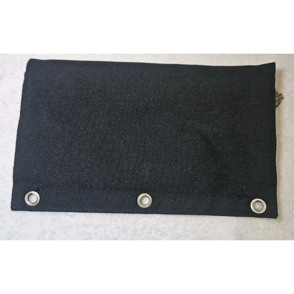 Harley Davidson Zipper Pouch 3 Ring Binder Pencil Case Black Faux Leather Logo